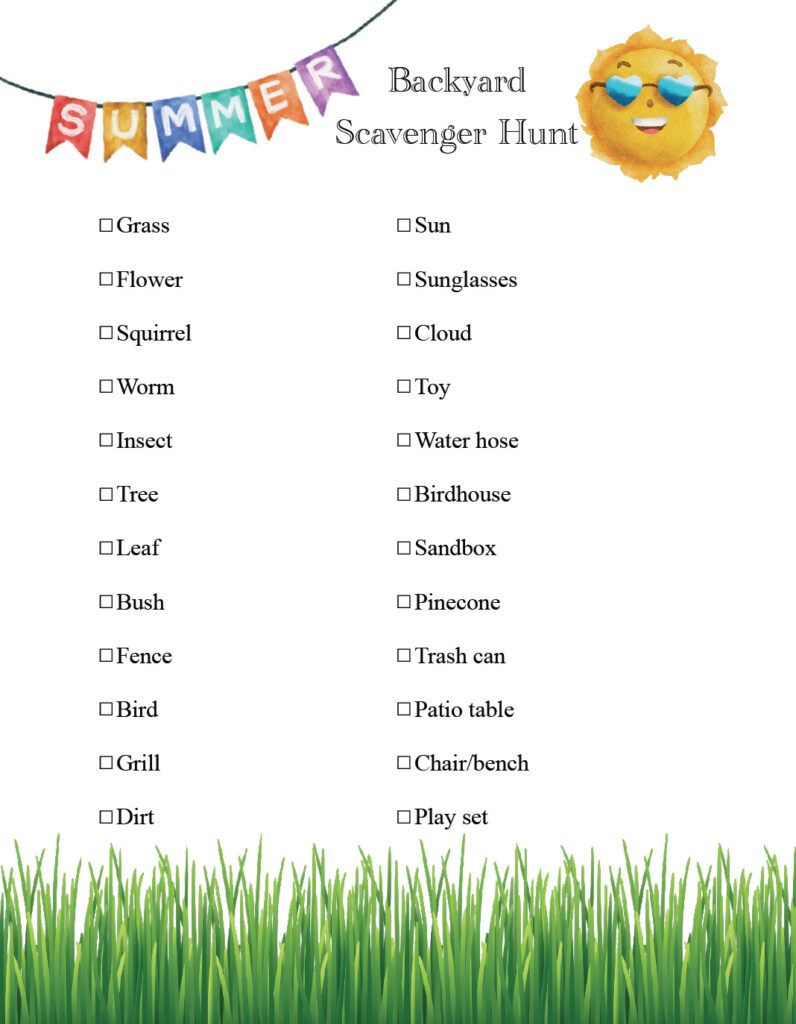 Save 60 Summer Scavenger Hunt Printable Ideas 37