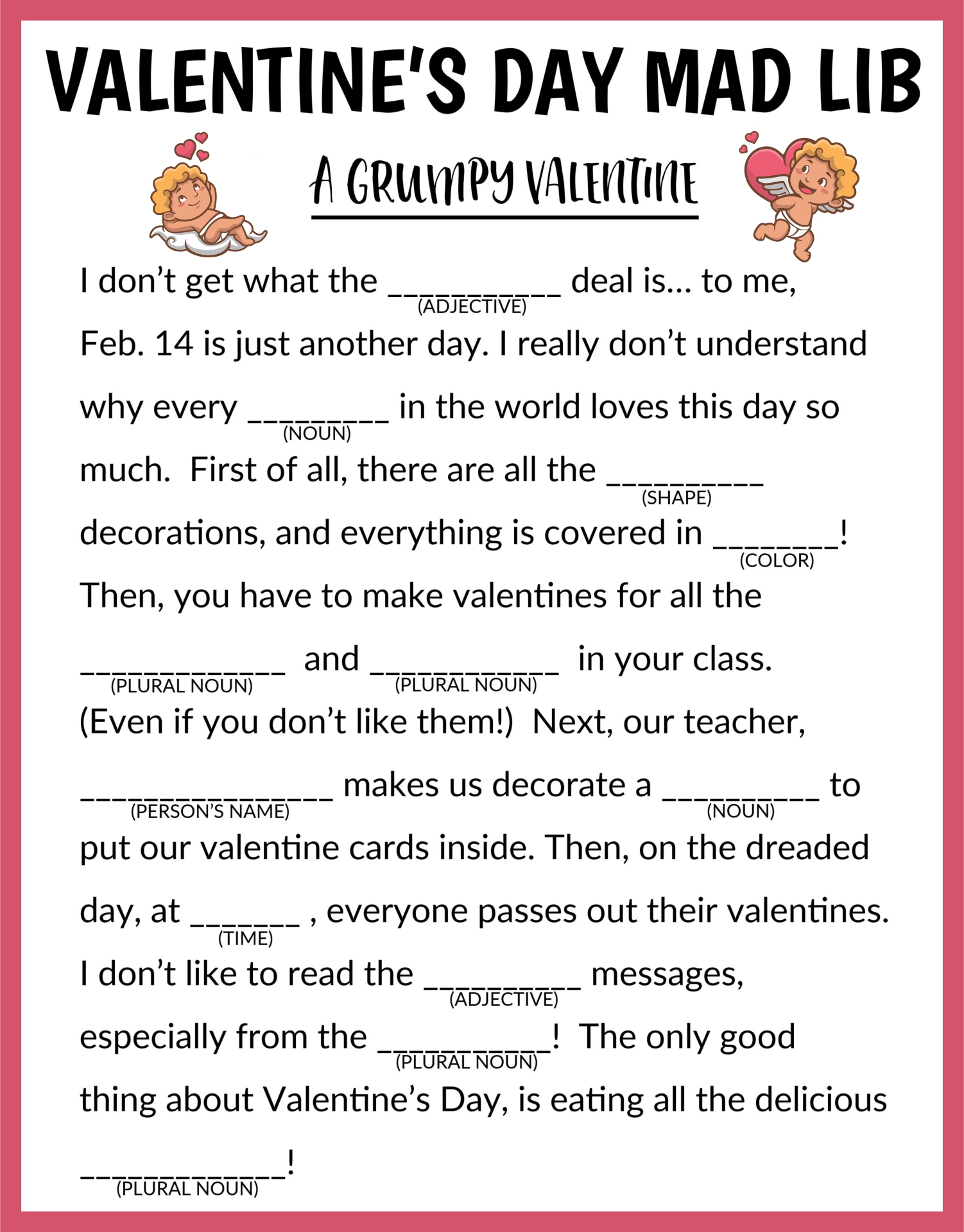 Save 60 Valentine Day Printable Games Ideas 43