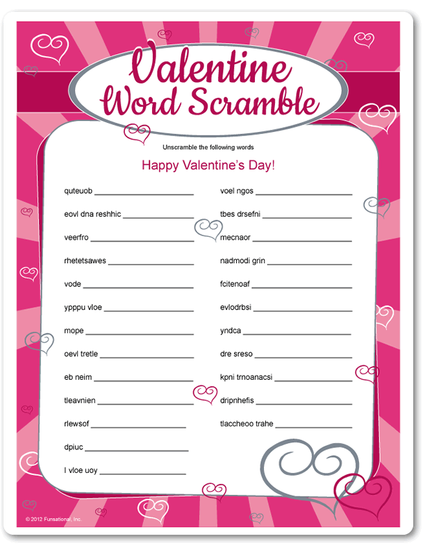 Save 60 Valentine Day Printable Games Ideas 7