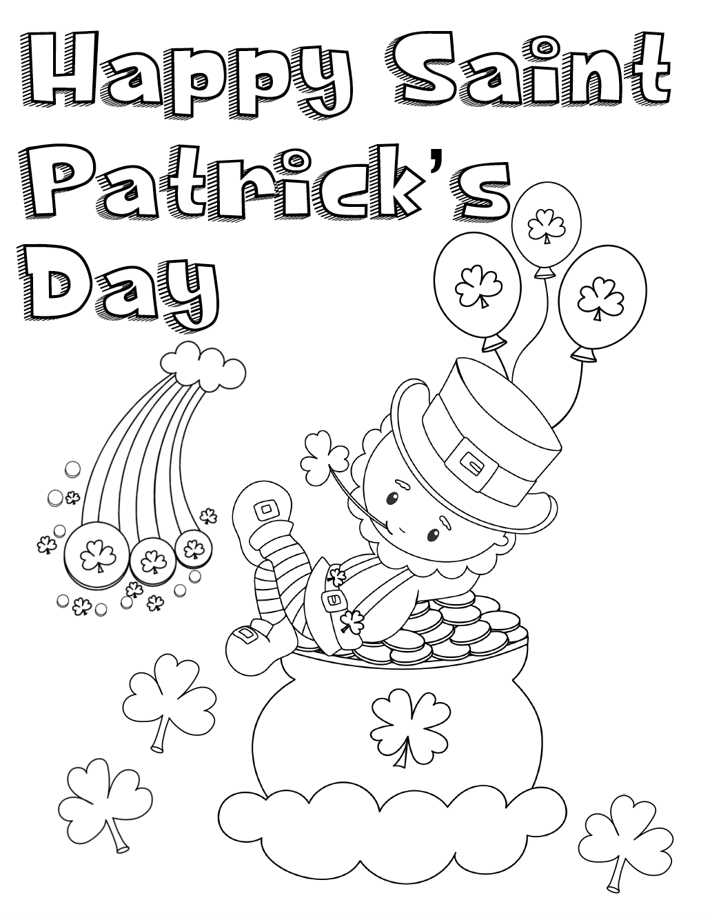 35 Free Printable Stpatrick Day Coloring Pages 1