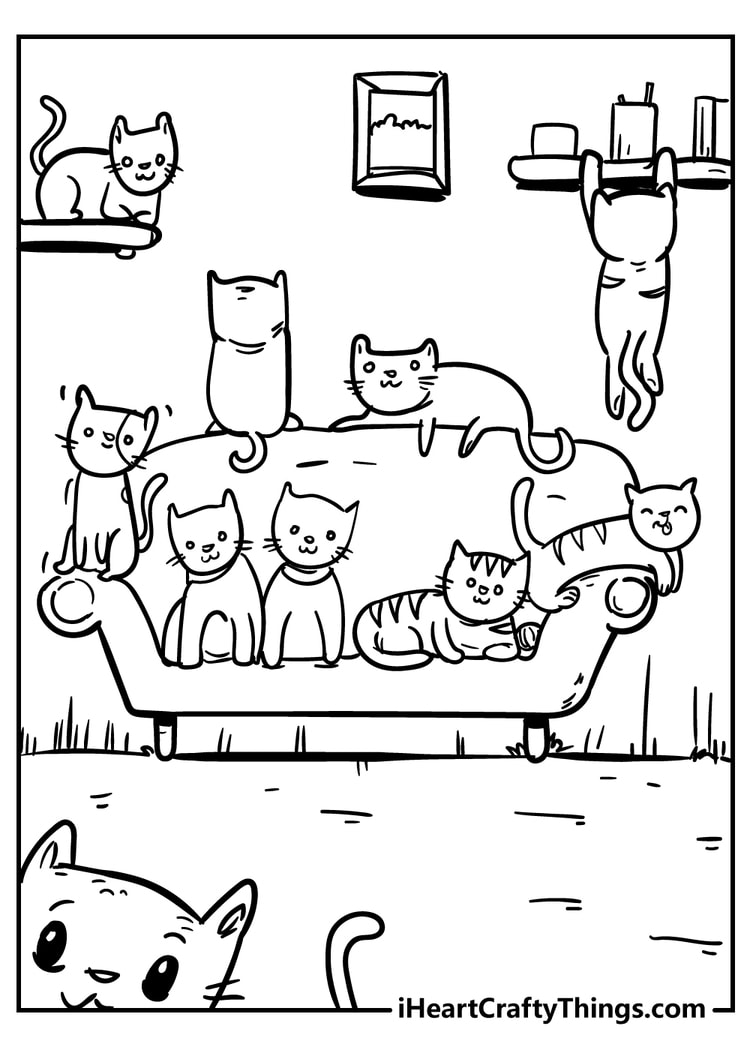 Save 60 Free Printable Coloring Pages Of Cats Ideas 26