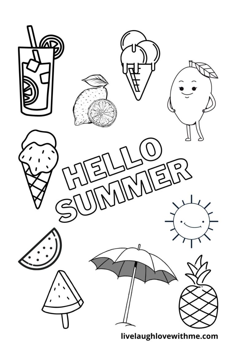 Save 60 Summer Fun Coloring Pages For Kids Ideas 15