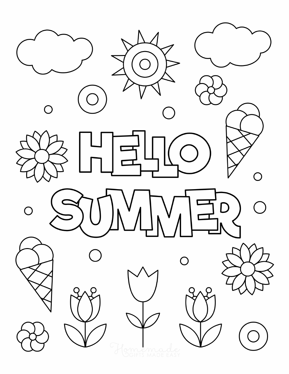 Save 60 Summer Fun Coloring Pages For Kids Ideas 17