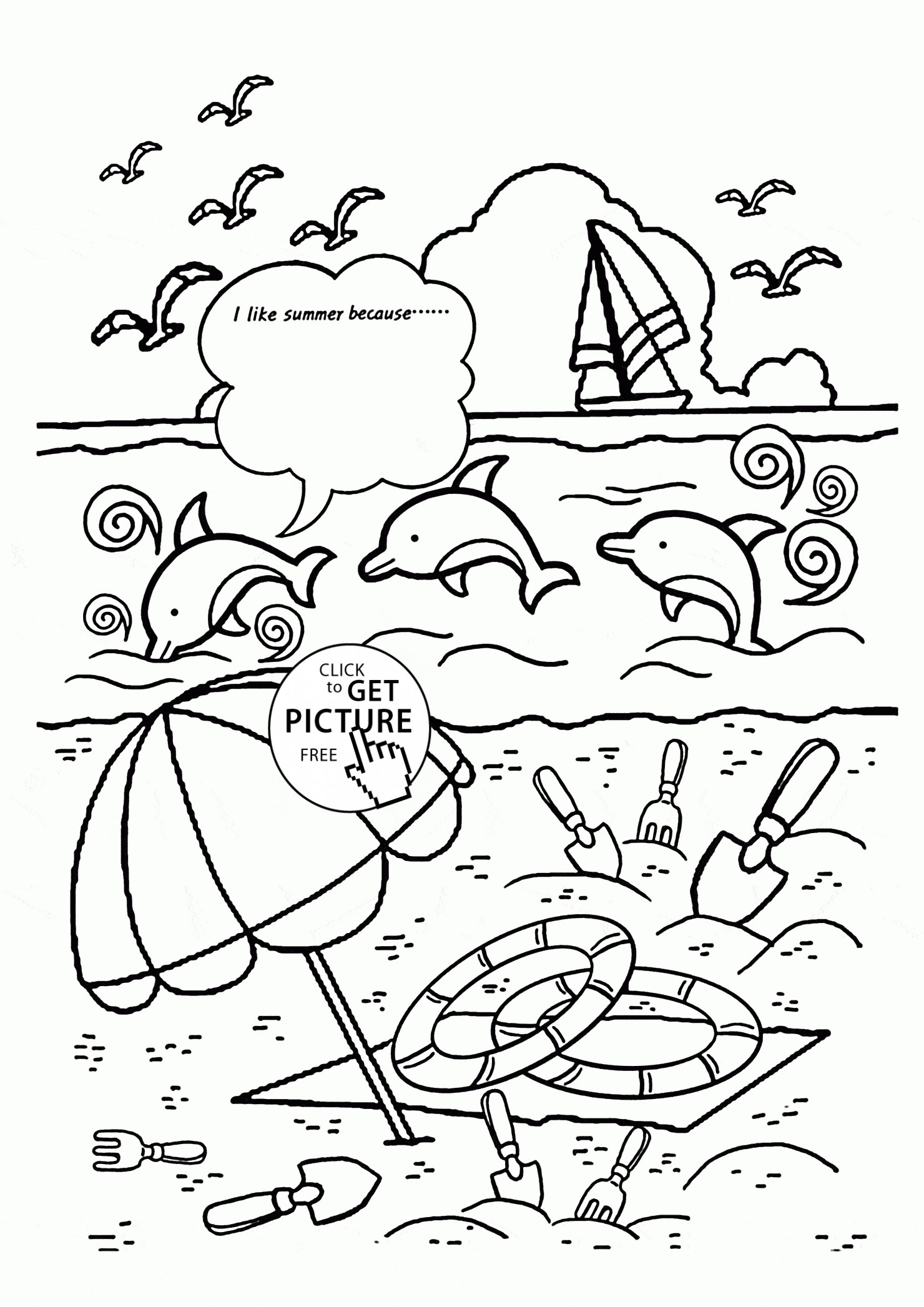 Save 60 Summer Fun Coloring Pages For Kids Ideas 52