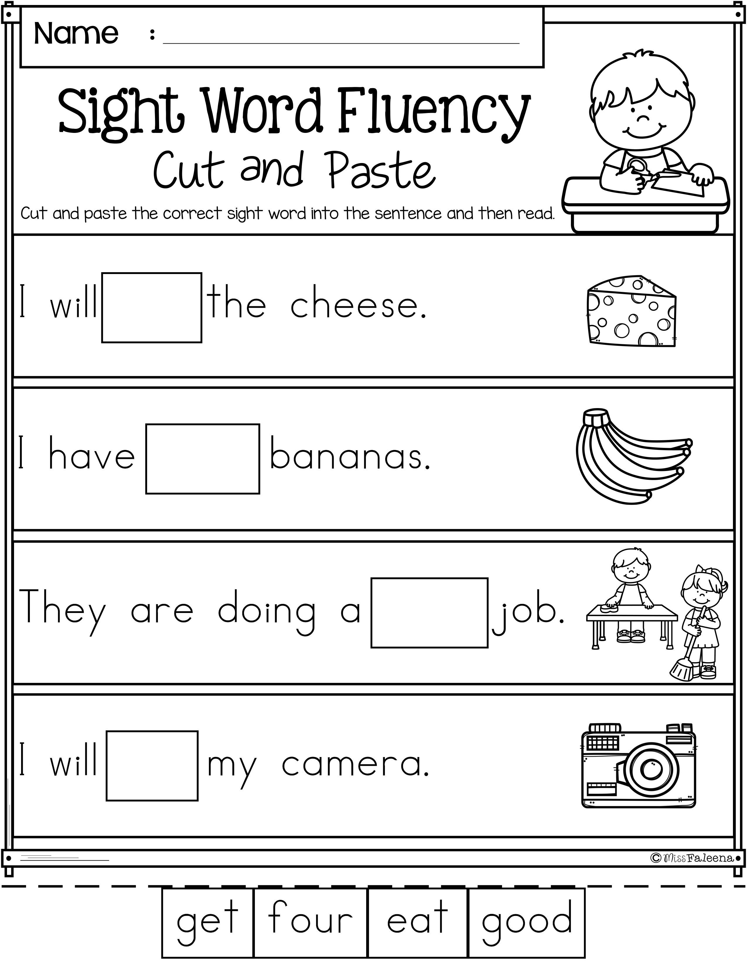 20 1St Grade Worksheets Cut And Paste