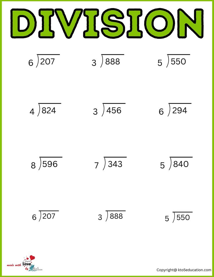 20 3Rd Grade Math Division Worksheets Free