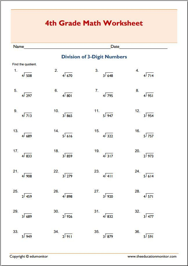 20 3Rd Grade Math Division Worksheets Free