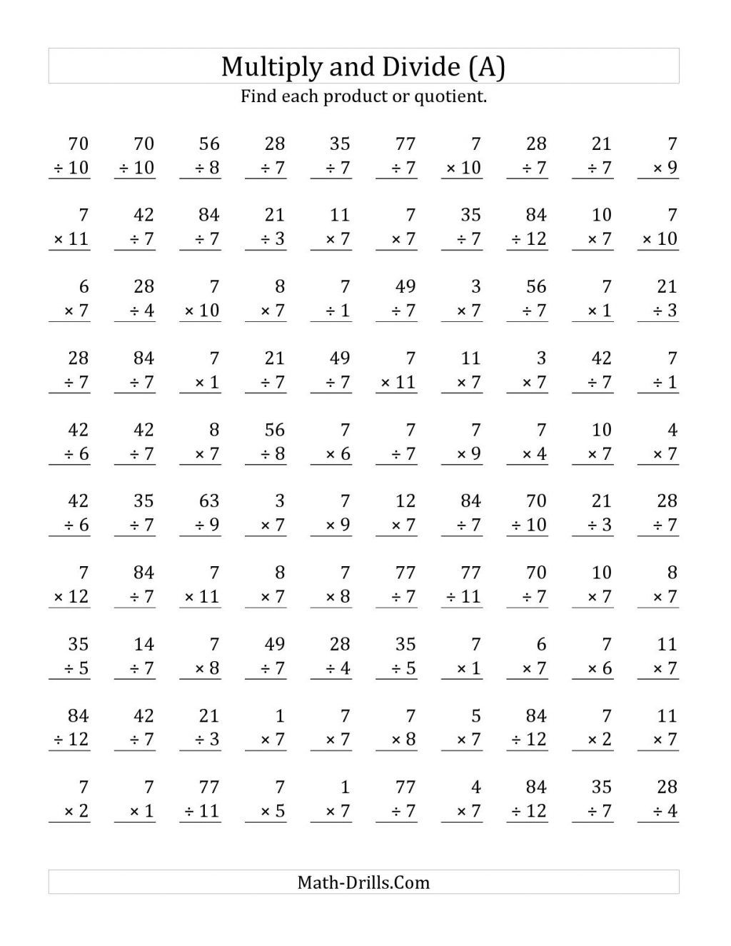 20 3Rd Grade Math Division Worksheets Free