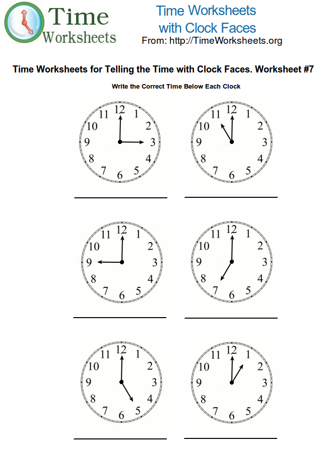 20 Clock Printable For Kids Math Worksheets