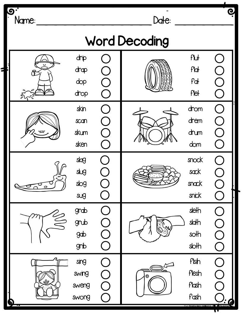 20 Consonant Blends Worksheets First Grade