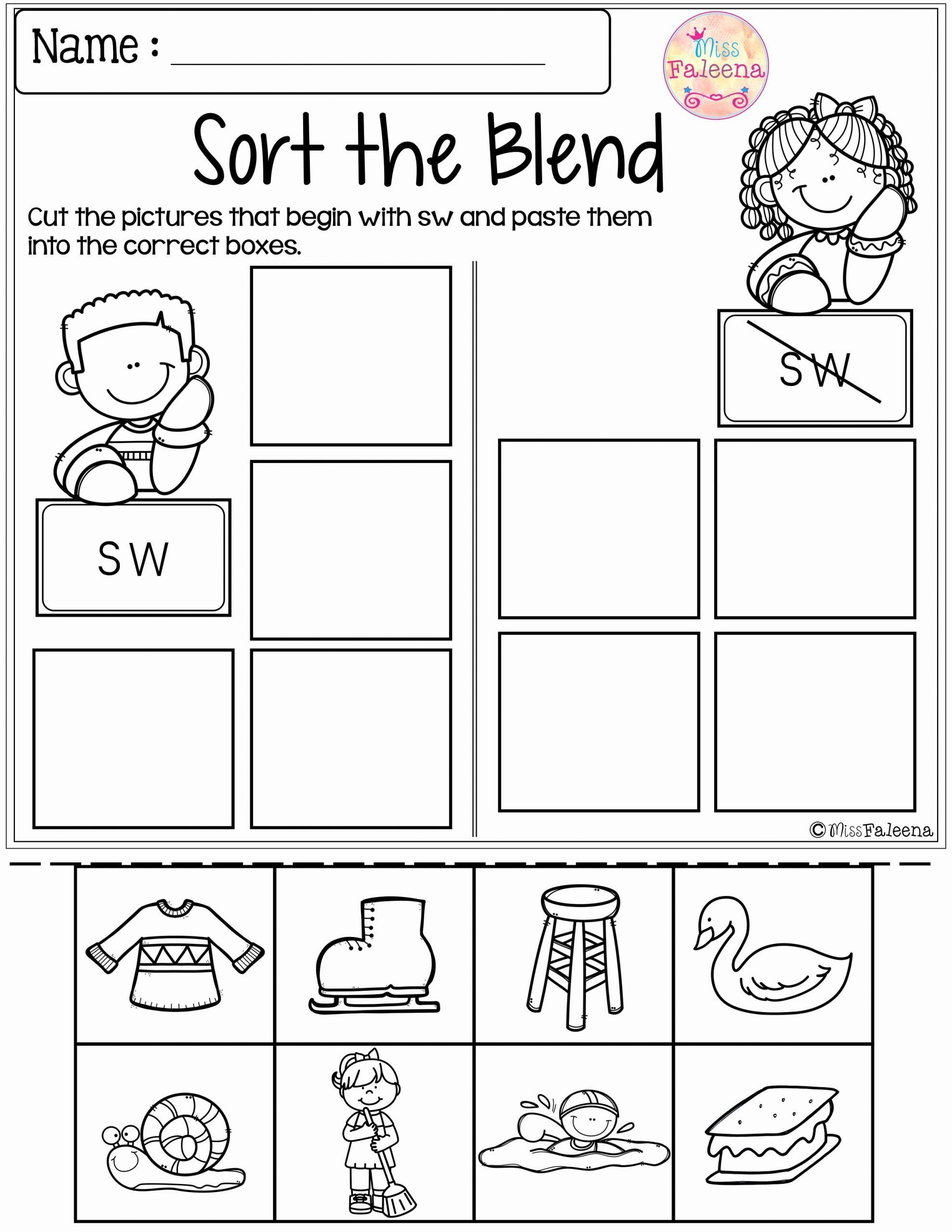 20 Consonant Blends Worksheets First Grade