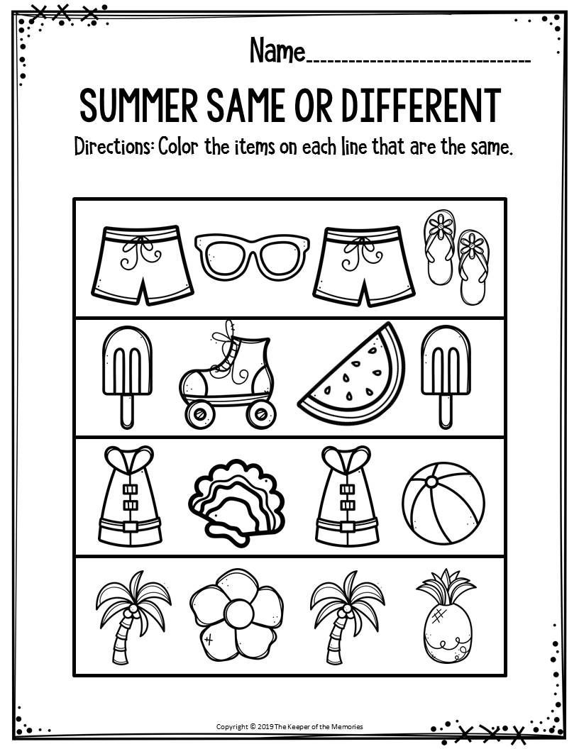 20 Easy Summer Math Worksheets