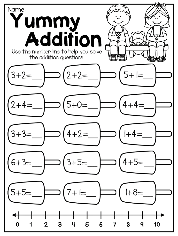 20 Easy Summer Math Worksheets