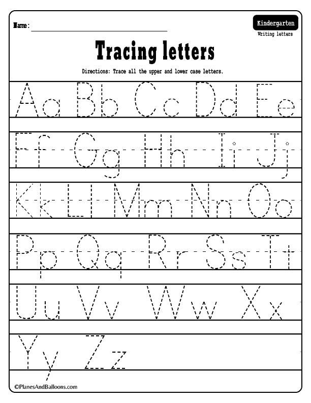 20 English Alphabets Tracing Worksheet