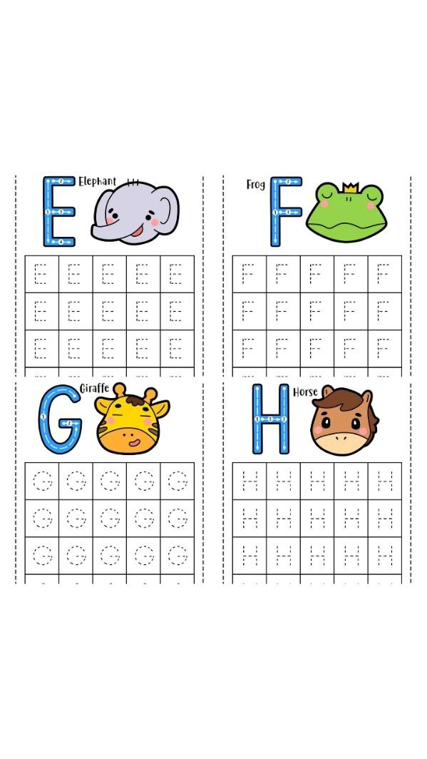 20 English Alphabets Tracing Worksheet