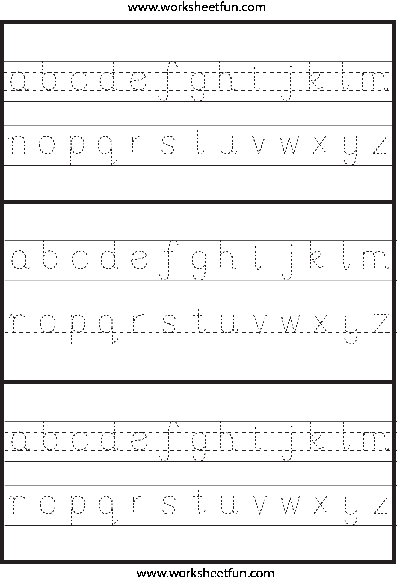 20 English Alphabets Tracing Worksheet