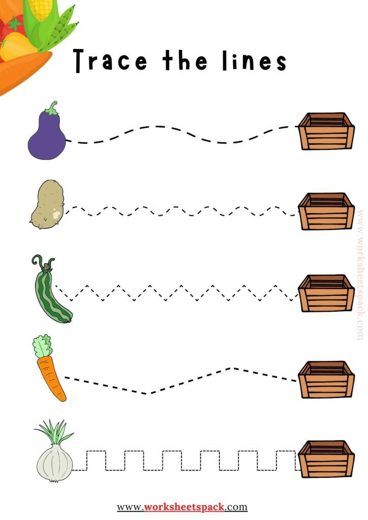 20 Food Worksheets For Kids Tracing