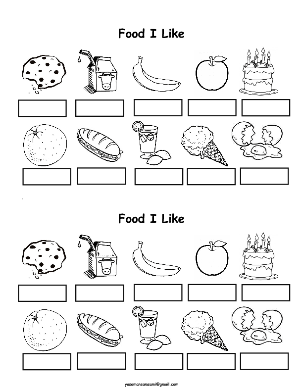 20 Food Worksheets For Kids Tracing