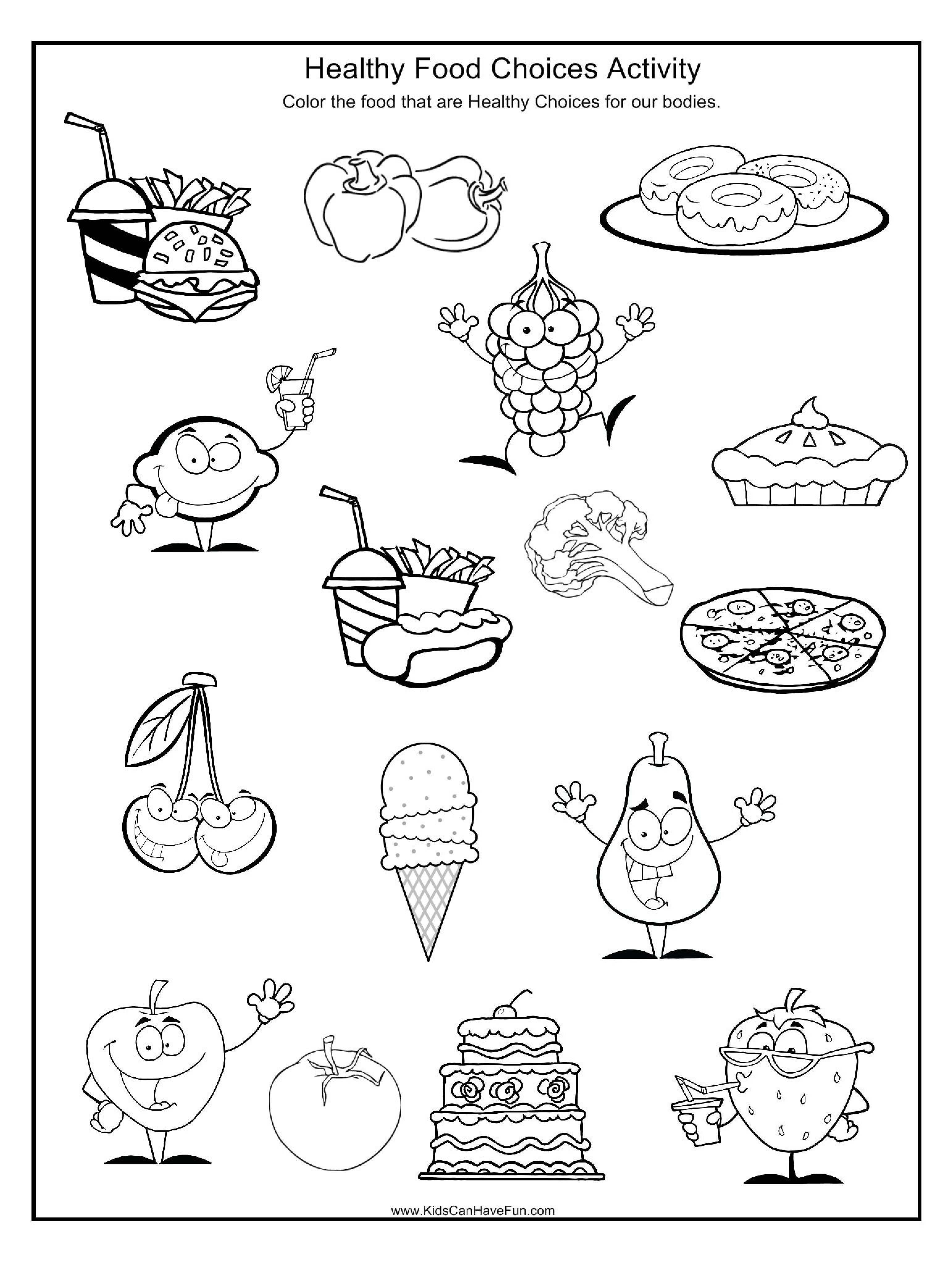 20 Food Worksheets For Kids Tracing