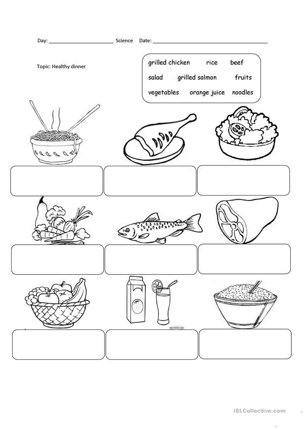 20 Food Worksheets For Kids Tracing