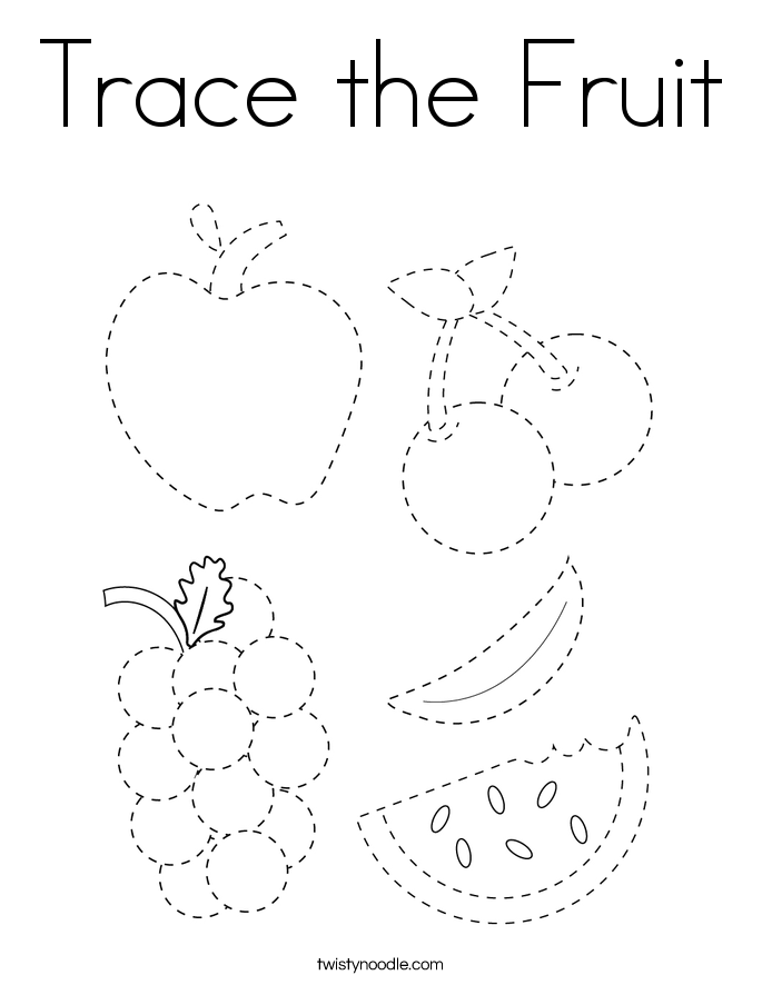 20 Food Worksheets For Kids Tracing