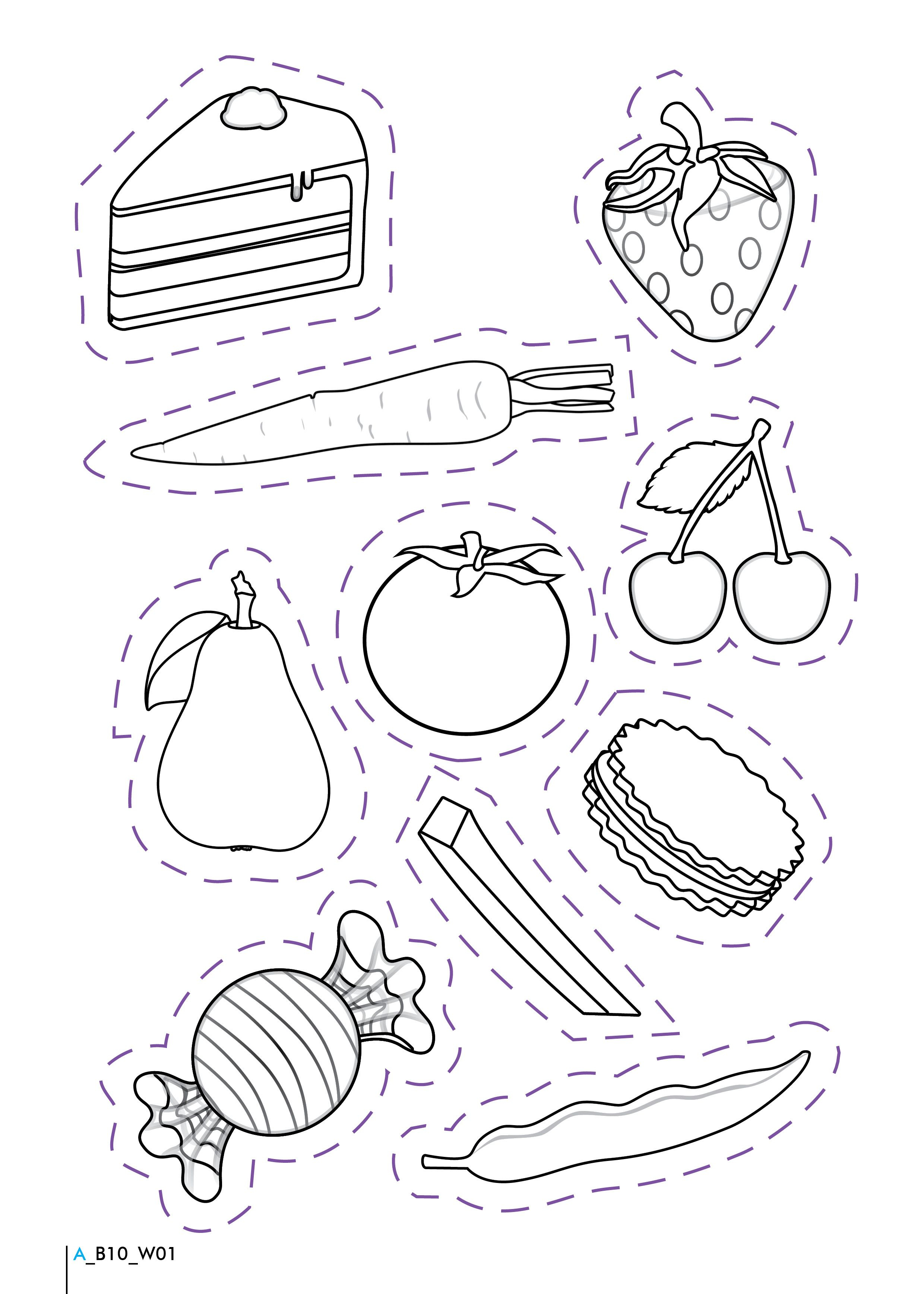 20 Food Worksheets For Kids Tracing