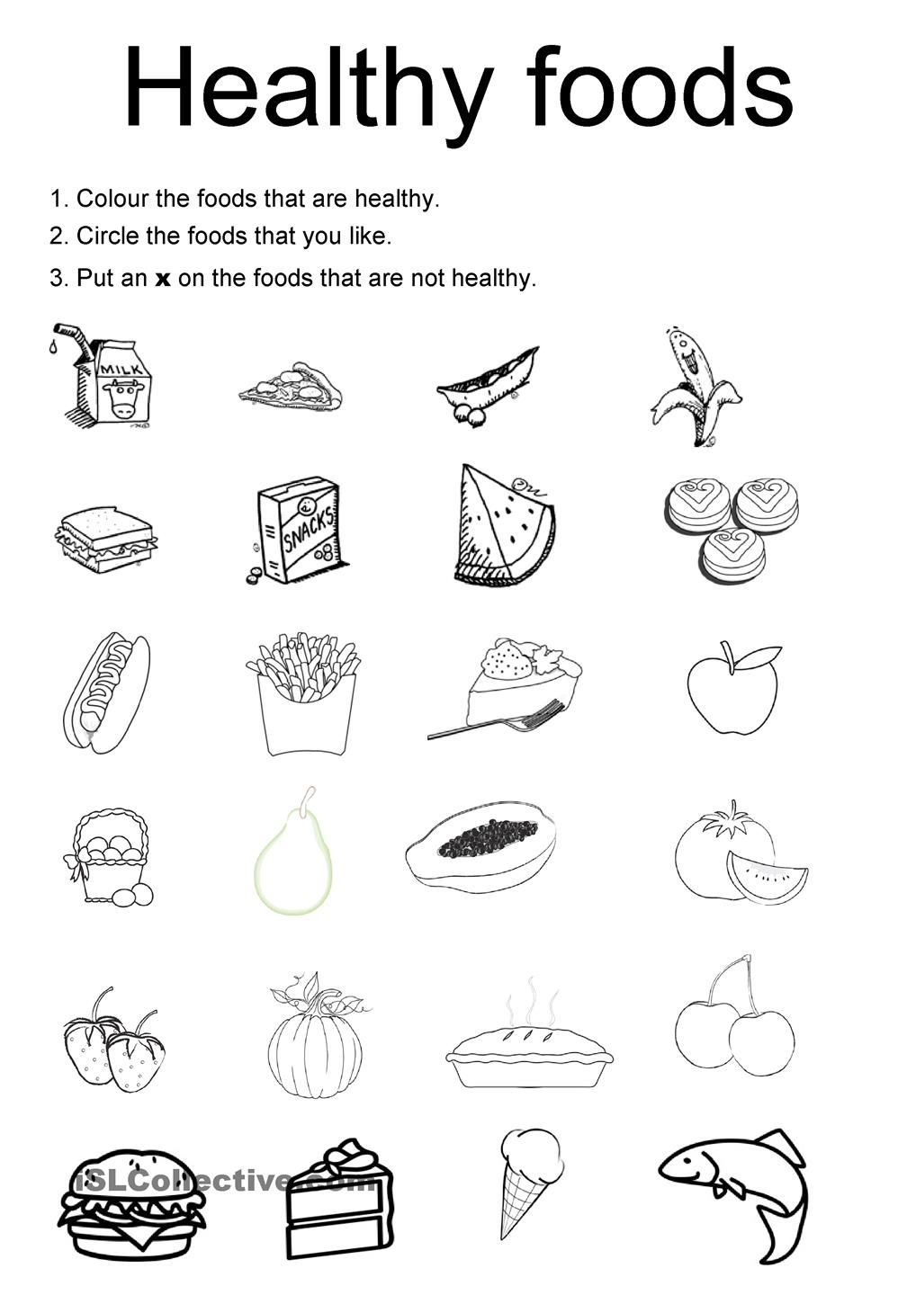 20 Food Worksheets For Kids Tracing