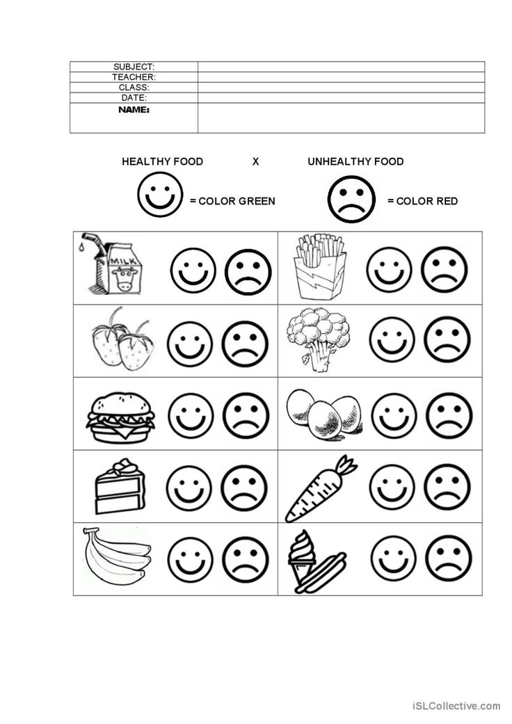 20 Food Worksheets For Kids Tracing