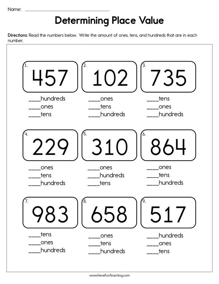 20 Grade 2 Math Worksheets Free Printable Place Values