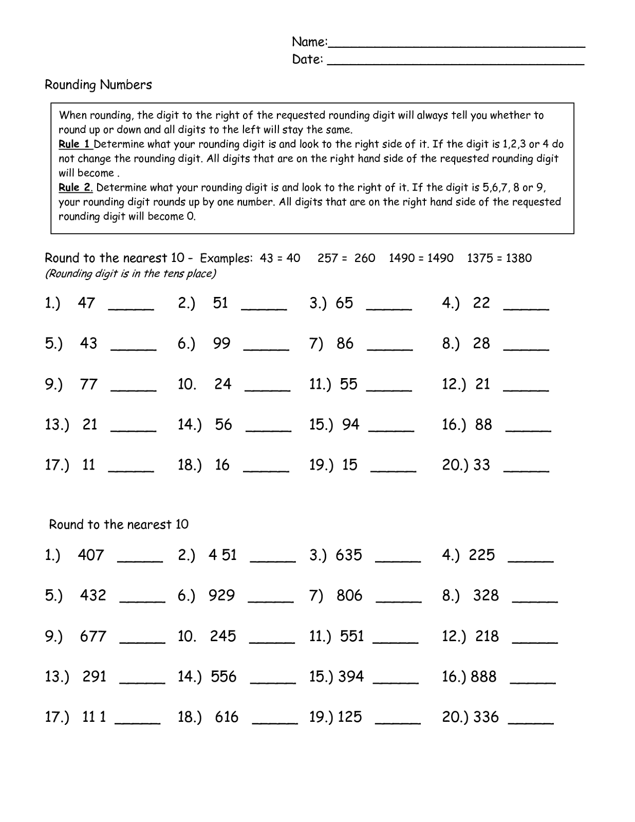 20 Grade 5 Math Worksheets Free Printable Simple