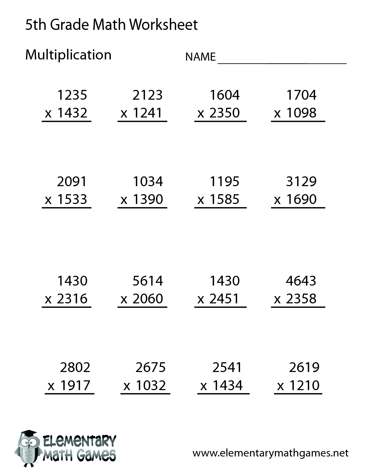 20 Grade 5 Math Worksheets Free Printable Simple