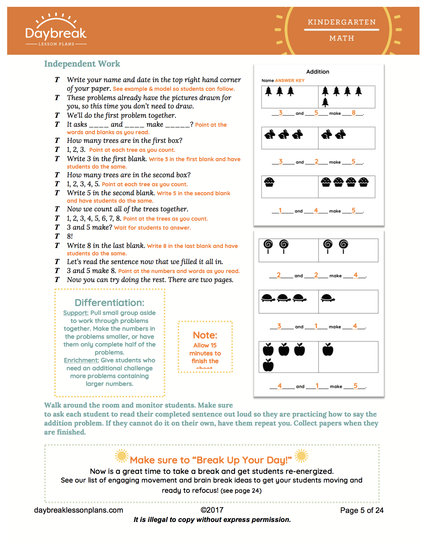 20 Kindergarten Math Lessons Counting