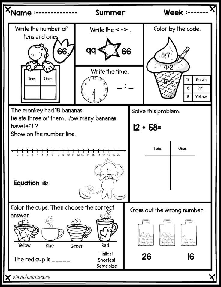 20 Kindergarten Math Review Activities