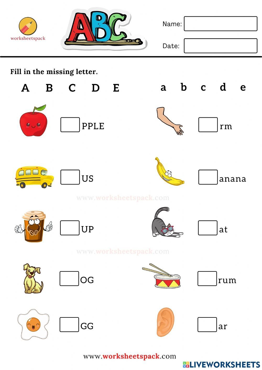 20 Learning Worksheets For Kindergarten