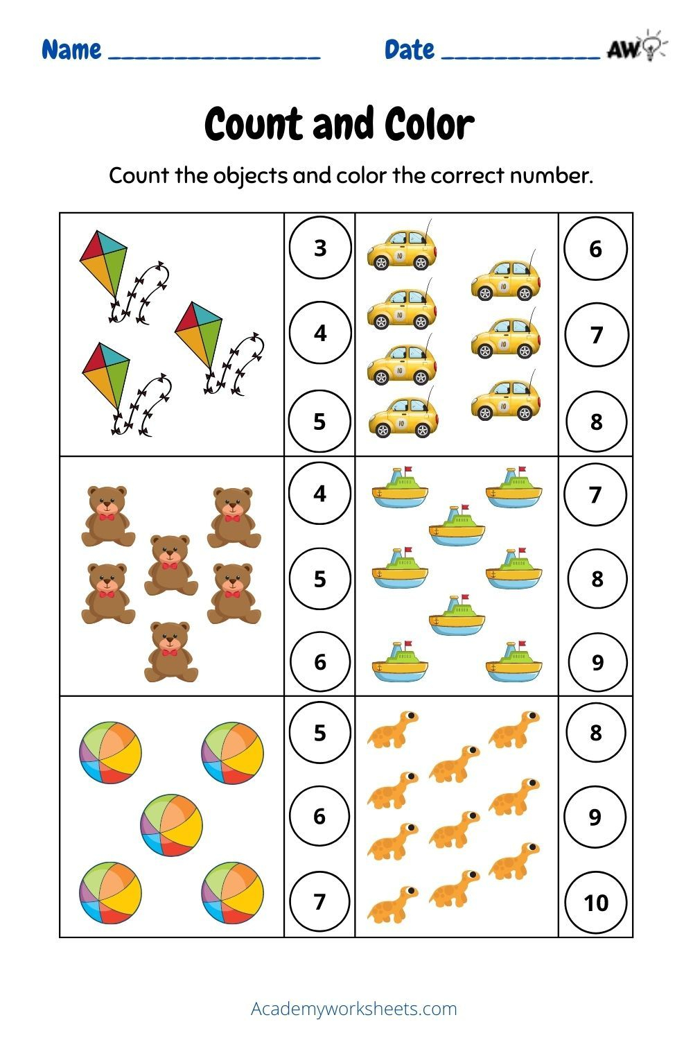 20 Math Worksheets For Counting