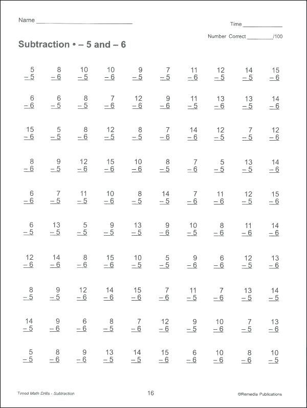 20 Maths Worksheet For Grade 5 Subtraction