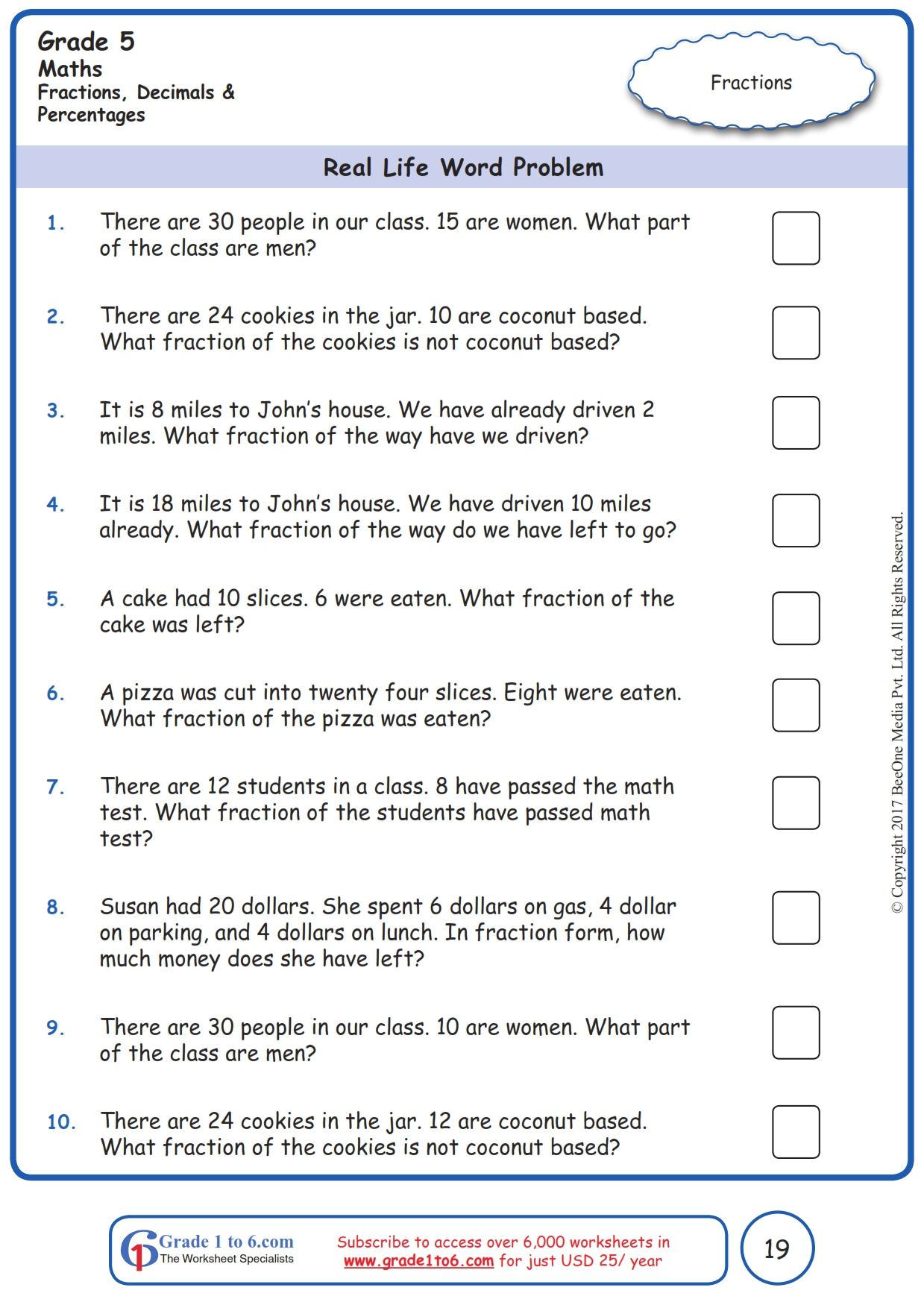 20 Maths Worksheet For Grade 5 Subtraction