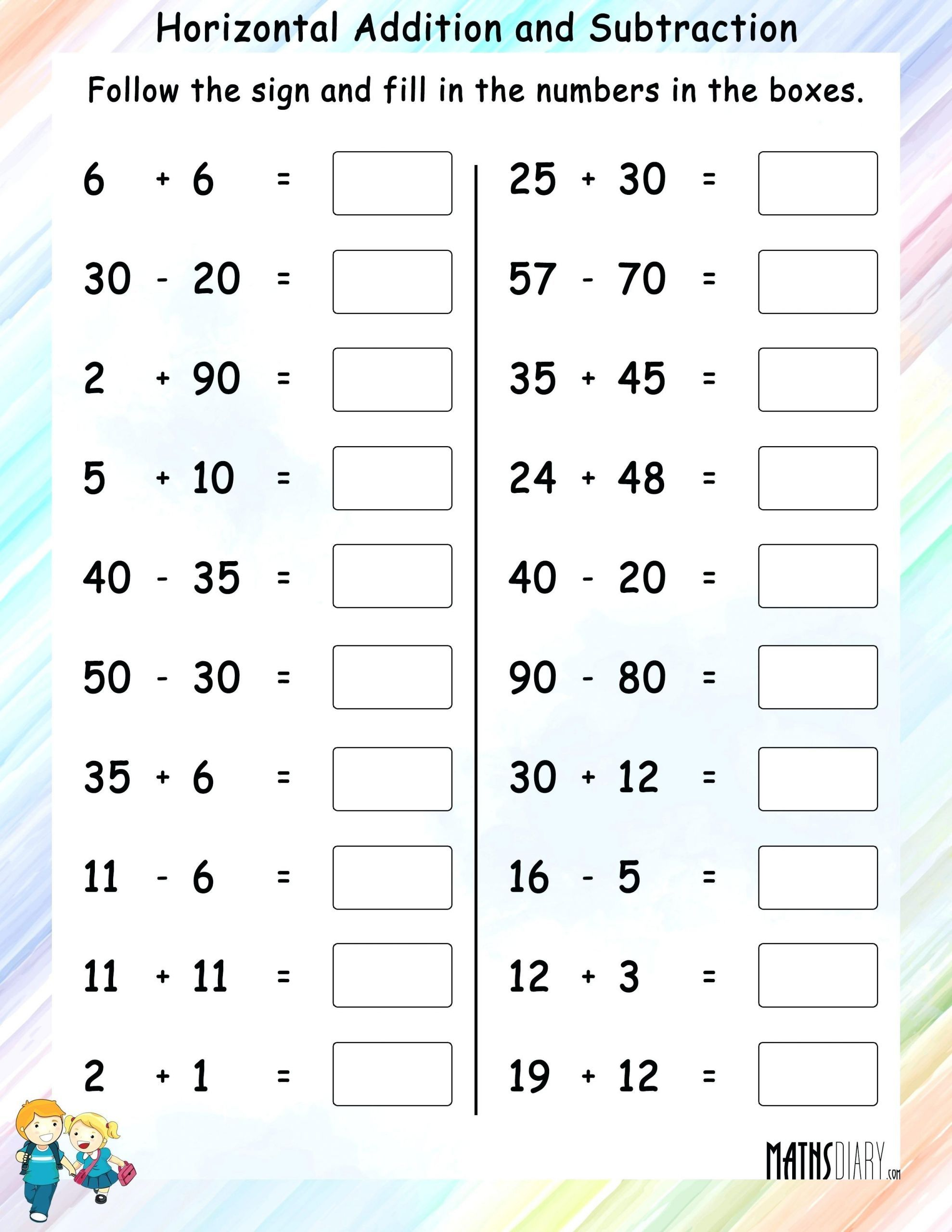 20 Maths Worksheet For Grade 5 Subtraction