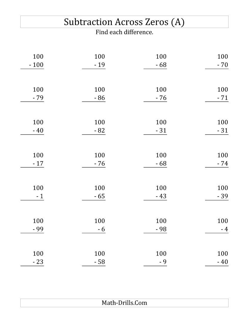 20 Maths Worksheet For Grade 5 Subtraction