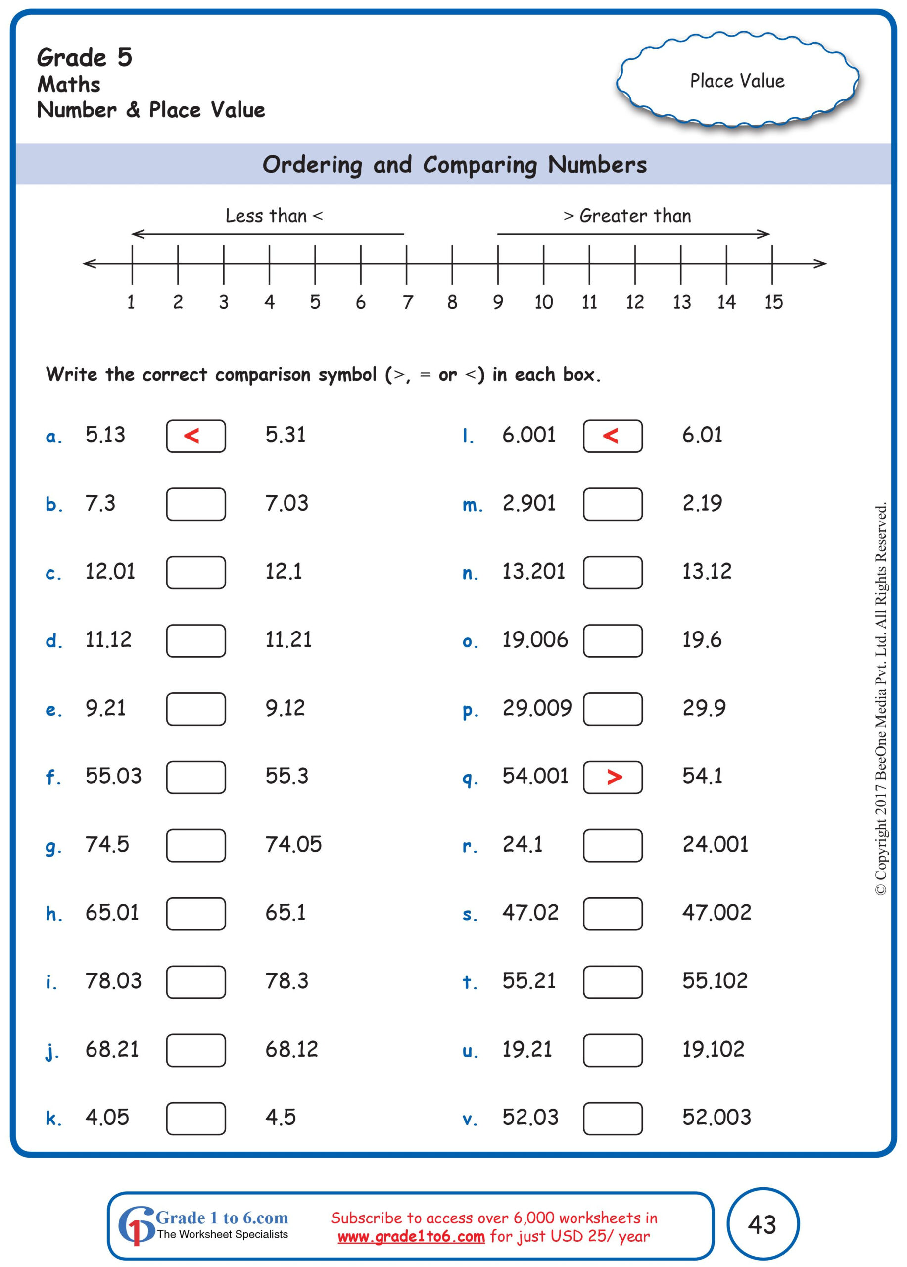 20 Maths Worksheet For Grade 5 Subtraction