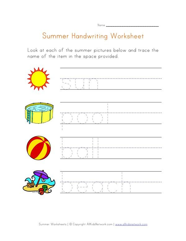 20 Name Writing Practice Preschool Handwriting Worksheets