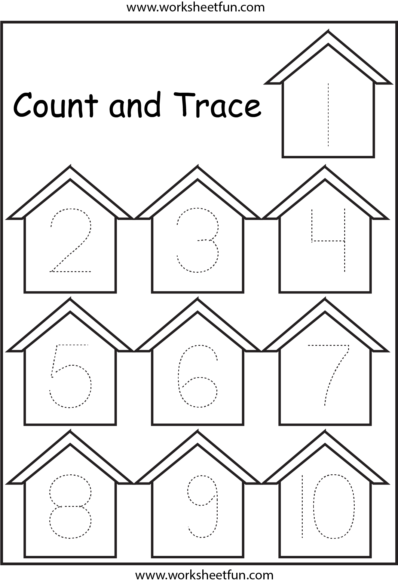 20 Number Tracing Worksheets Preschool Free Download