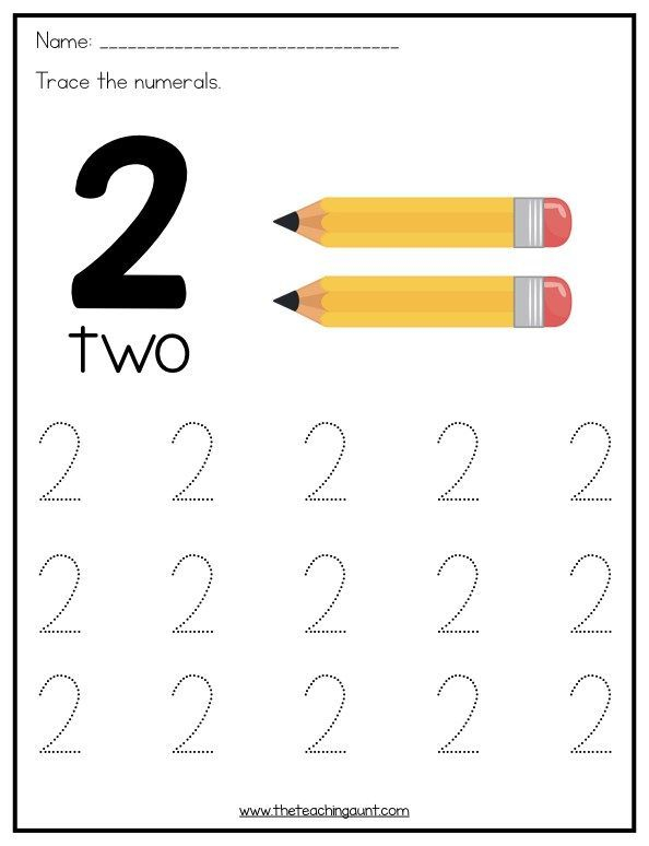 20 Number Tracing Worksheets Preschool Free Download