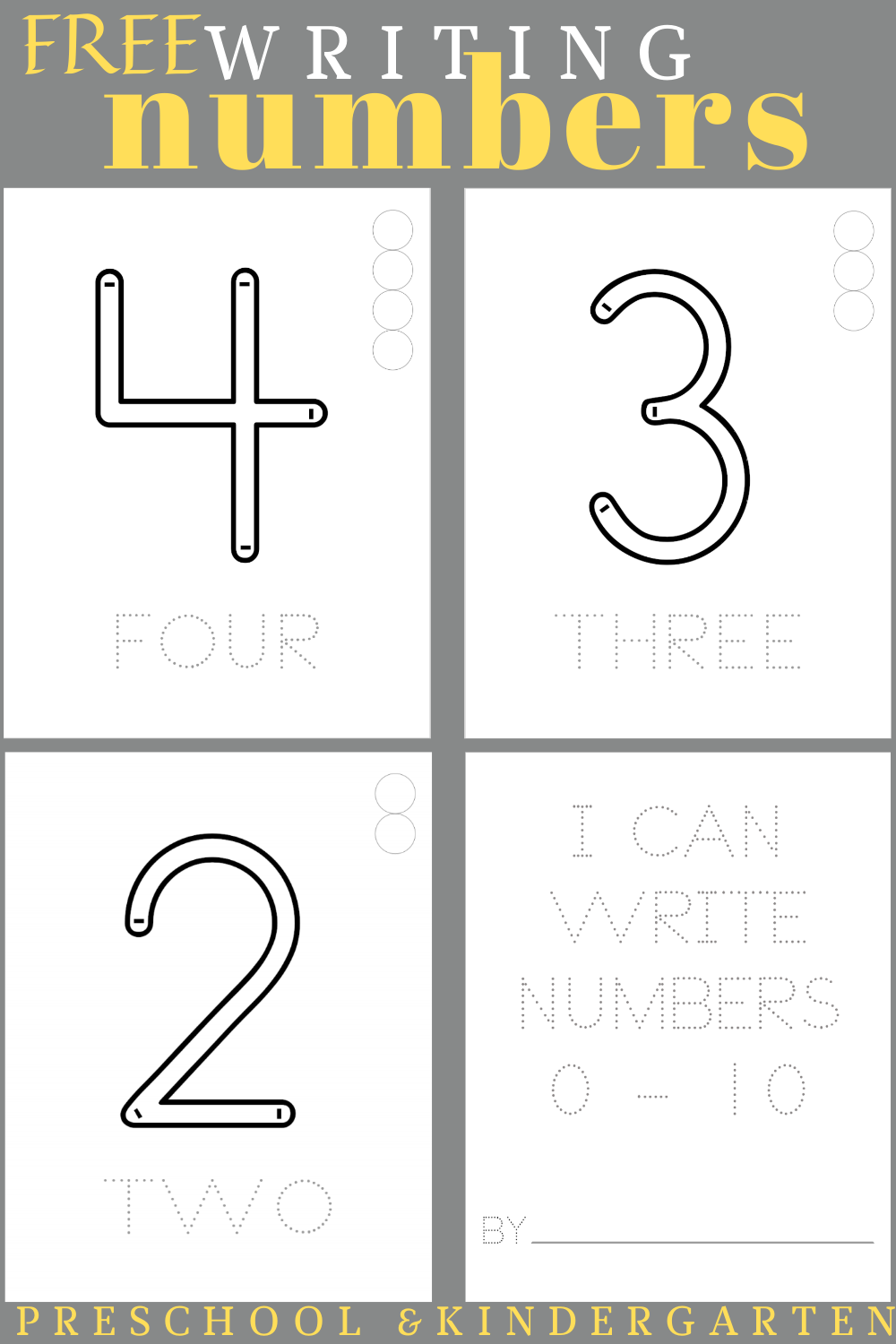 20 Number Tracing Worksheets Preschool Free Download