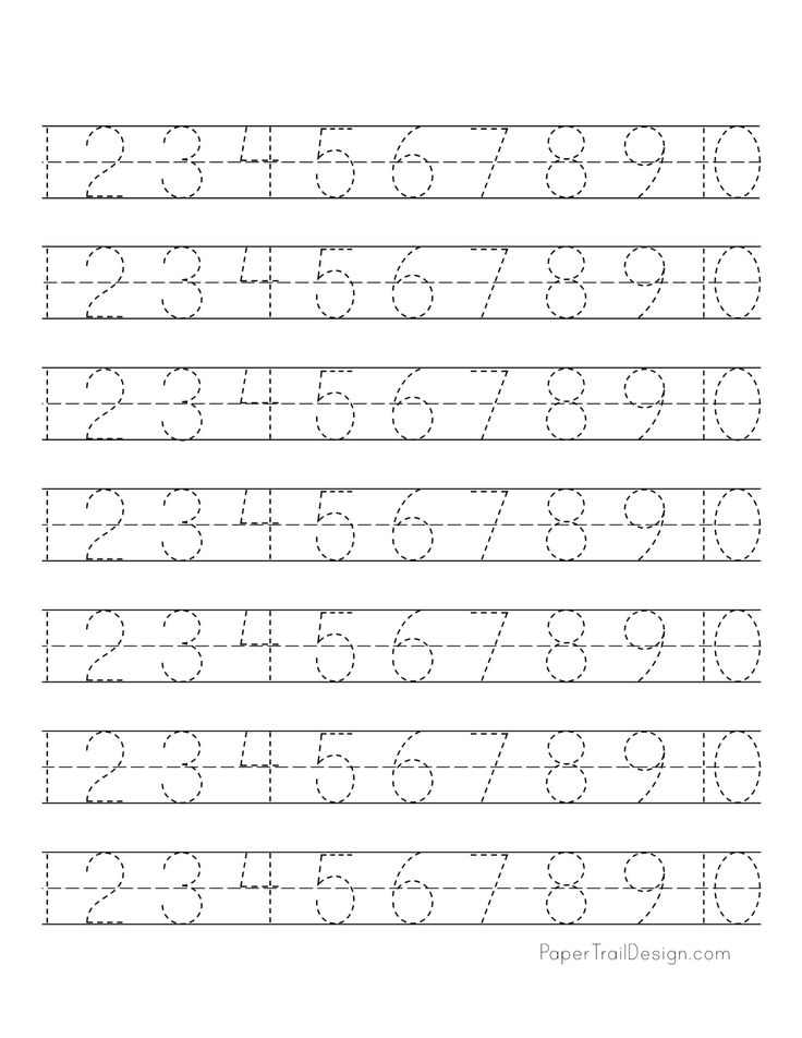 20 Number Tracing Worksheets Preschool Free Download