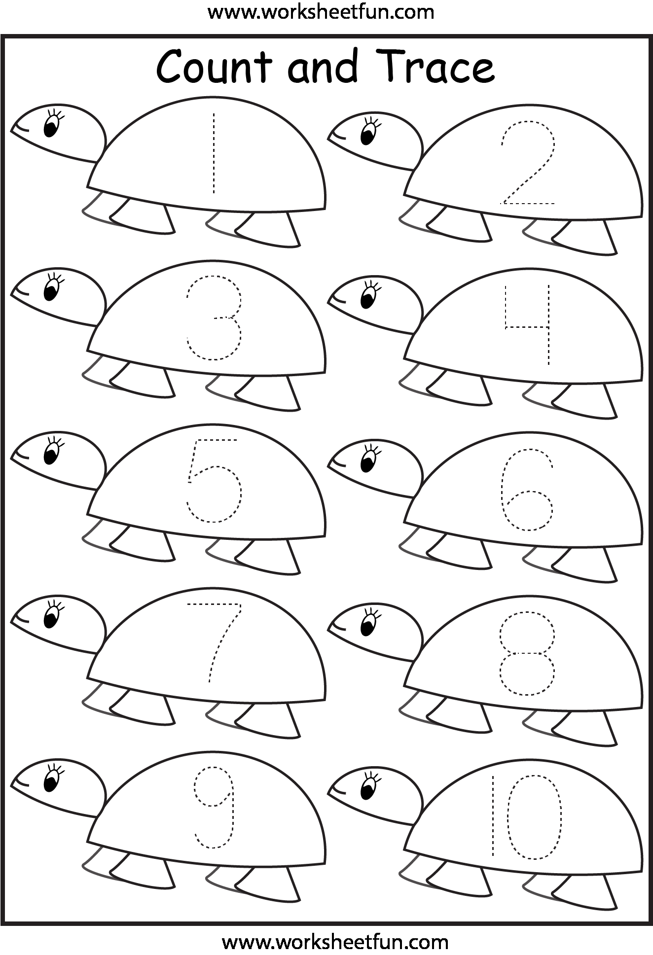 20 Number Tracing Worksheets Preschool Free Download