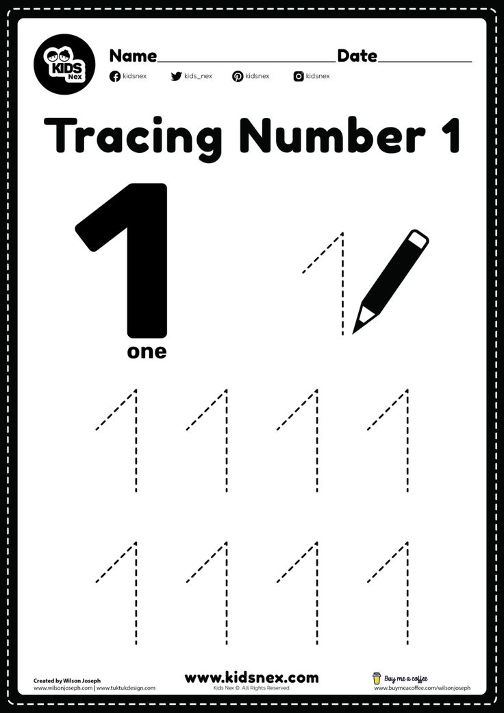 20 Number Tracing Worksheets Preschool Free Download