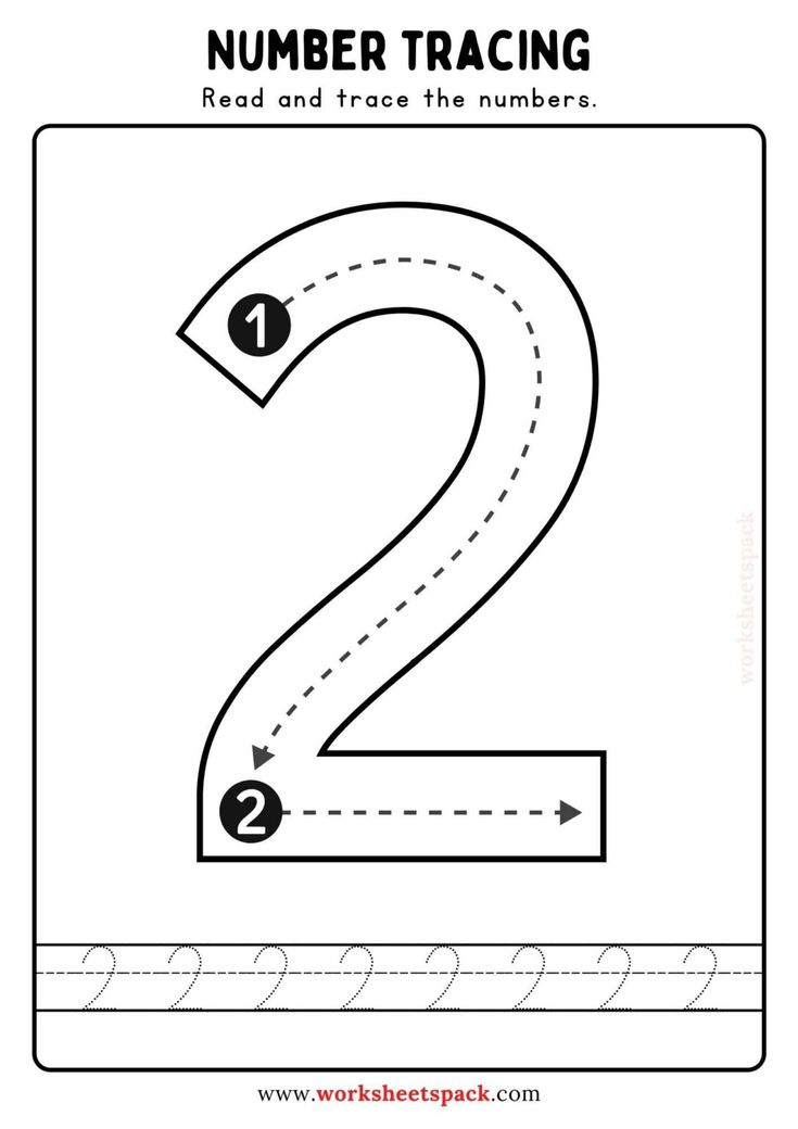 20 Number Tracing Worksheets Preschool Free Download