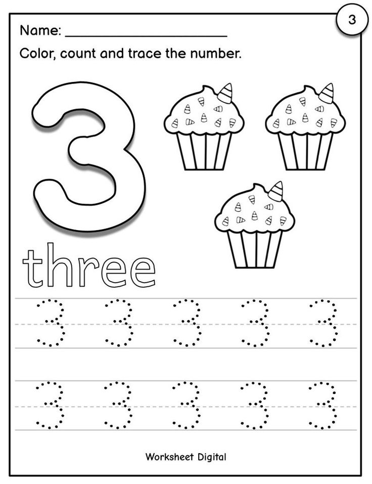 20 Number Tracing Worksheets Preschool Free Download