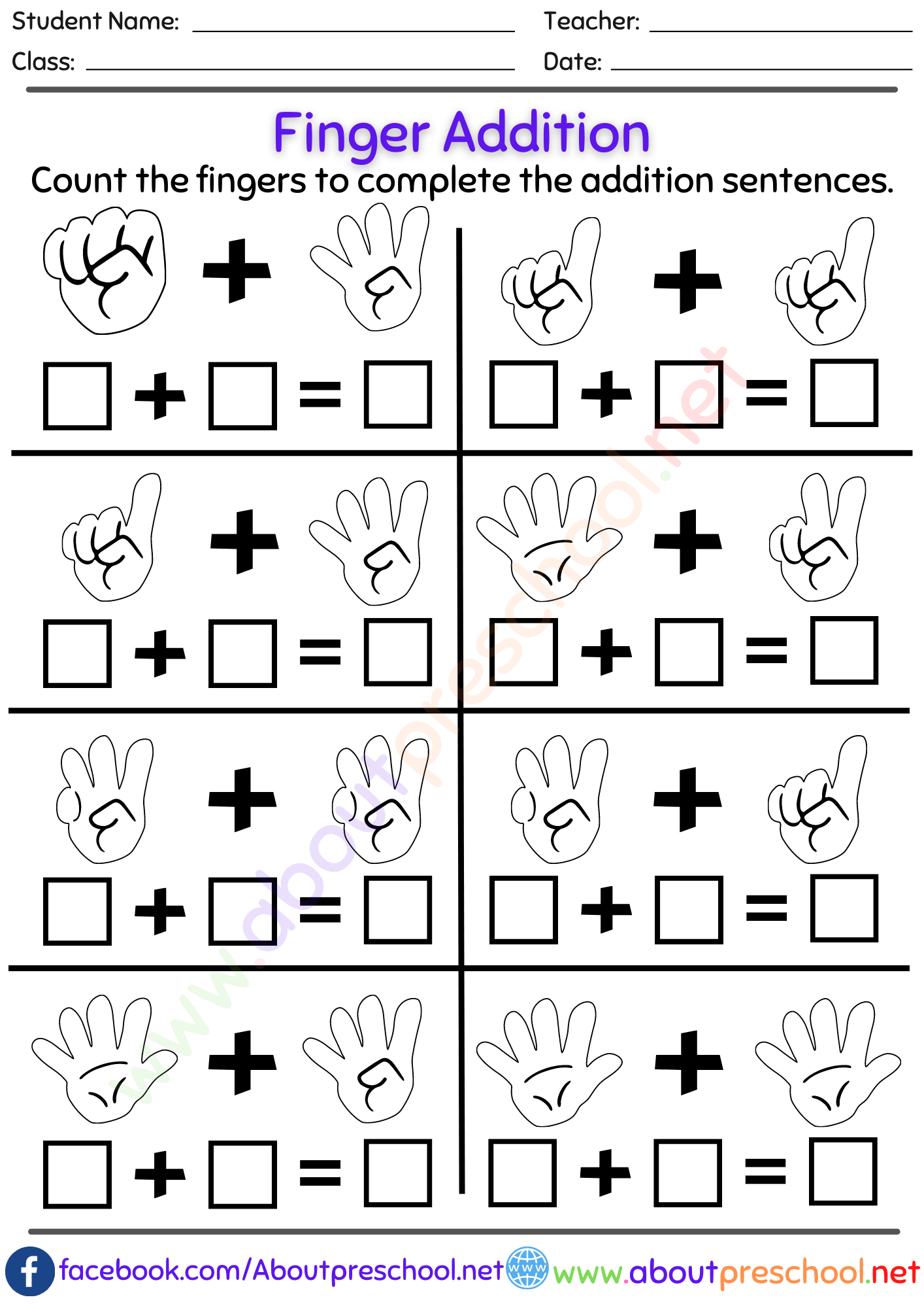 20 Picture Addition Worksheets Kindergarten Free